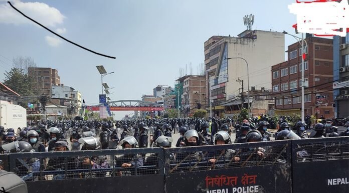 झडप रोक्न बानेश्वर क्षेत्रमा उच्च सुरक्षा