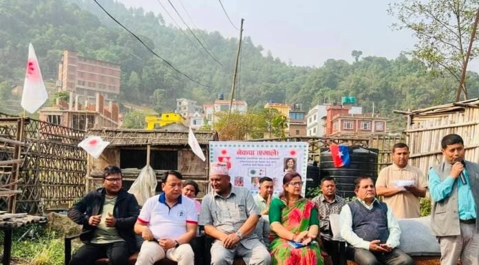 सूर्यविनायकमा एमालेको घरदैलो अभियान सुरु