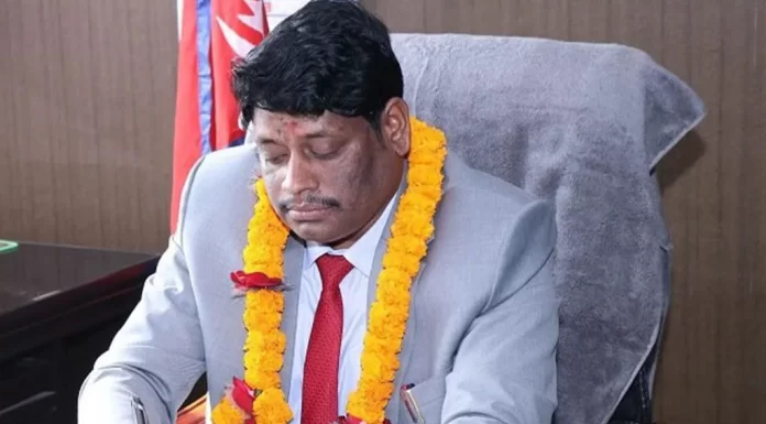 खानेपानी मन्त्रीद्वारा पदभार ग्रहण