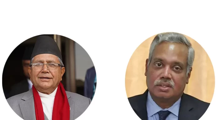 भारतीय राजदूत श्रीवास्तवसँग सभामुख घिमिरेको भेट