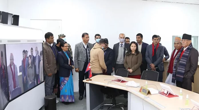 प्रधानमन्त्रीद्वारा सिंहदरवार अवलोकन