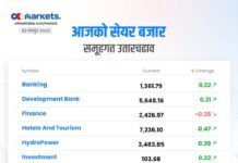 बुधबार बजारमा समूहगत उतारचढाव ।