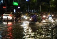 काठमाडौँको जमल क्षेत्र वर्षायाममा डुबान